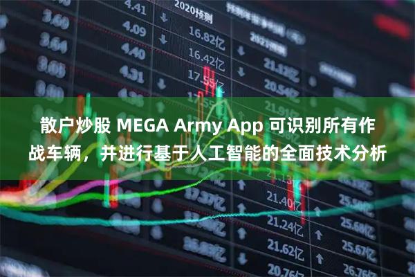 散户炒股 MEGA Army App 可识别所有作战车辆，并进行基于人工智能的全面技术分析